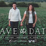 "Casual Type" - Save the Dates in Cloud by Ashley Rosenbaum - Close-Up