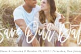"Soft Script" - Save the Dates in Meadow by Lorent and Leif - Close-Up