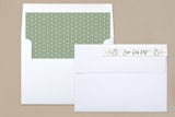 "Soft Script" - Save the Dates in Meadow by Lorent and Leif - Liner and Label