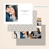 "Biggest Date Ever" - Save the Dates in Dove White by Kate Ross - Back of Card