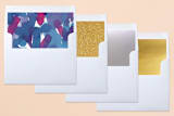 "Abstract Watercolors" - Save the Dates in Ultramarine by Alexandra Dzh - Slip-In Envelope Liners