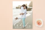 "Aloha Hawaii" - Save the Dates in White by Pine Street Creative - Front