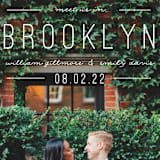 "Meet us" - Save the Dates in Linen by Pixel and Hank - Close-Up