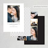 "Modern Name Block" - Save the Dates in BlackTie by Jill Means - Back of Card