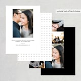 "Modern Love" - Save the Dates in Tuxedo by Christine Taylor - Back of Card