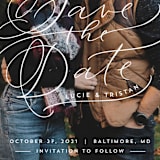 "Sublime" - Save the Dates in Veil by Laura Condouris - Close-Up