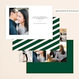 "Modern Expression" - Save the Dates in Spruce by Keen Peachy - Back of Card