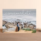 "Dotted" - Save the Dates in Linen by Erin Deegan - Front