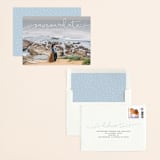 "Dotted" - Save the Dates in Linen by Erin Deegan - Assembled