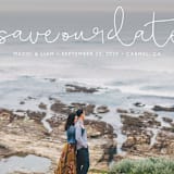 "Dotted" - Save the Dates in Linen by Erin Deegan - Close-Up