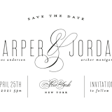 "Scripted Ampersand" - Save the Dates in Midnight by Roxy Cervantes - Close-Up