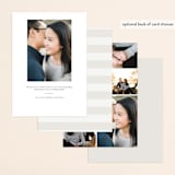 "Heritage" - Save the Dates in Taupe by Melissa Egan of Pistols - Back of Card