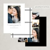 "Keepsake" - Save the Dates in Charcoal by Carly Reed Walker - Back of Card