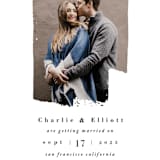 "Painterly" - Save the Dates in Obsidian by Shannon Chen of Four Wet Feet Studio - Close-Up