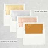 "Layers of Love" - Save the Dates in Golden by Shari Margolin - Slip-In Envelope Liners