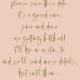 "It's a Good One" - Save the Dates in Blush by Annie Montgomery - Close-Up