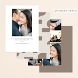 "colorblock script" - Save the Dates in Latte by carla san roman - Back of Card