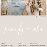 "colorblock script" - Save the Dates in Latte by carla san roman - Close-Up