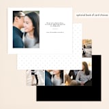 "Forever And" - Save the Dates in Black Tie by Kim Dietrich Elam - Back of Card