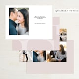 "Refreshed" - Save the Dates in Blush by Mere Paper - Back of Card