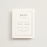 "Gilded Frame" - RSVP Cards in Pearl by Nicole Walsh - Front