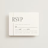 "Linear" - RSVP Cards in Silk by Laura Hankins - Front