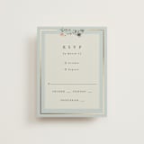 "Blue Garden" - RSVP Cards in Mist by Hannah Williams - Front