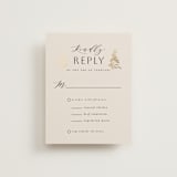"Floral Border" - RSVP Cards in Champagne by Leah Bisch - Front