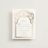 "Mirror" - RSVP Cards in Onyx by Ana de Sousa - Front
