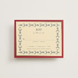 "Woven" - RSVP Cards in Navy by Baumbirdy - Front