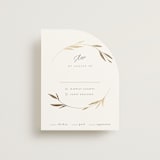 "Minimal Circle" - RSVP Cards in Moss by Kelly Schmidt - Front