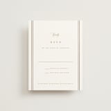"Scripted Striped" - RSVP Cards in Silk by Carolyn MacLaren - Front