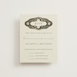 "Frame" - RSVP Cards in Emerald by Jen Owens - Front