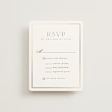 "Elegant Type" - RSVP Cards in Pearl by Leah Bisch - Front