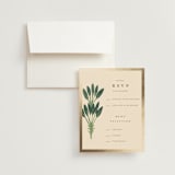 "Indian Elephant" - RSVP Cards in Honey by Teju Reval - RSVP with Envelope