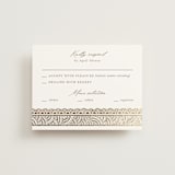 "Gilded Henna" - RSVP Cards in Lily by Mansi Verma - Front