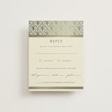 "Aatreya" - RSVP Cards in Aqua by Pati Cascino - Front