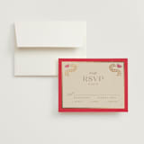 "Indian garden" - RSVP Cards in Sindoor by Creo Study - RSVP with Envelope