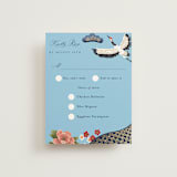 "kimono" - RSVP Cards in Ocean by Elly - Front