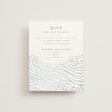 "waves" - RSVP Cards in Aqua by Jessie Steury - Front