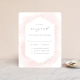 "Sparkling Champagne" - RSVP Cards in Blush by Kristie Kern - Front