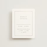 "Framed Monogram" - RSVP Cards in Silk by Kelly Schmidt - Front