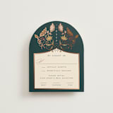 "Autumnal Arch" - RSVP Cards in Deep Sea by Erin German - Front