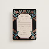 "Wedding birds" - RSVP Cards in Onyx by Ana de Sousa - Front