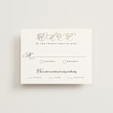 "Traditionalist" - RSVP Cards in Snow by Sarah Brown - Front