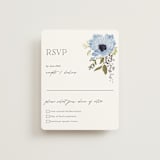 "Timeless Blooms" - RSVP Cards in Azure by Susan Moyal - Front