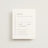"Understated Elegance" - RSVP Cards in Cotton by Stacey Meacham - Front