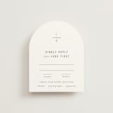 "Minimal Monogram" - RSVP Cards in Granite by Jackie Mangiolino - Front