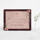 "Verdigris" - RSVP Cards in Rose by Susan Moyal - Front