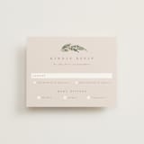 "Winter Garland" - RSVP Cards in Latte by Leah Bisch - Front